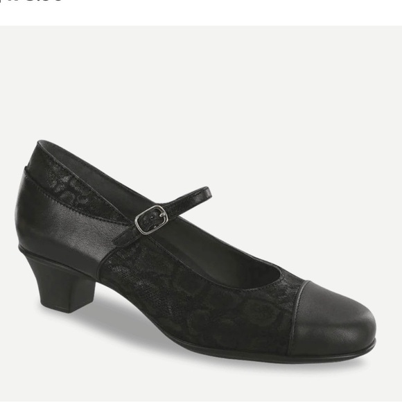 SAS Mary Jane Leather Comfort Heels – Size 9N Black Low Heeled Comfort -n- Cute - Picture 8 of 11